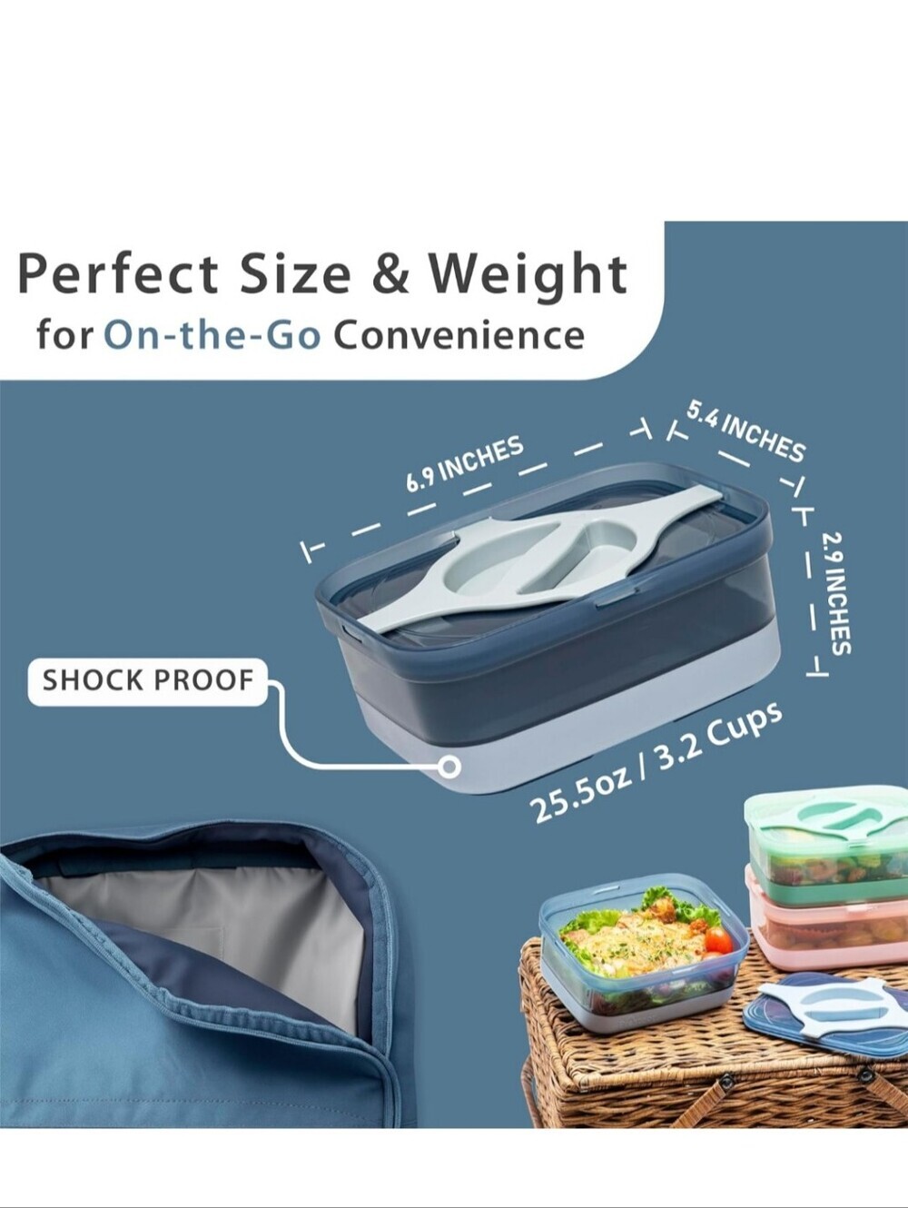 Lunch Box Leakproof - Picture 3 of 8